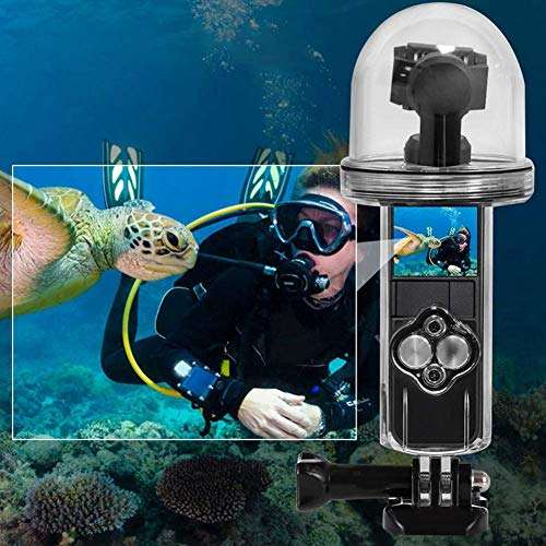 riuty Action Camera Waterproof Cease Plastic Diving Waterproof Shell Underwater Case Floating Rod Selfie Stick for DJI OSMO Pocket Sports Camera(Orange) 3