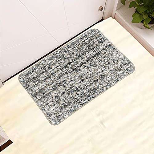 IM FAB®Microfiber (Space) Solid Color Door Mat, Bathroom Rug Floor Mats, Water Absorbent Anti Skid Kitchen Floor Mat ,(40 X 60 Centimeter) Pack of 2 Piece-Grey 3