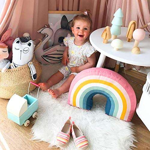 BAYUE Rainbow Shaped Pillow - Rainbow Shaped Pillow Toy, Rainbow Clouds Hold Pillows, Nap Pillows, Bed Sleep Dolls, Plush Toys Soft Pillow 5