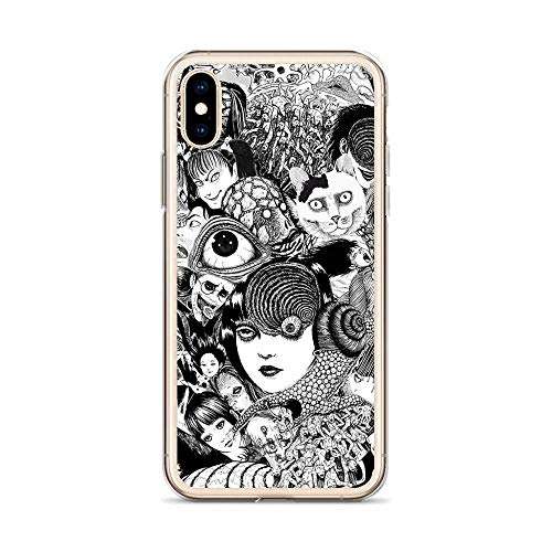 Phone case Compatible for iPhone X/XS Pure Clear Cases Cover junji ito Collage 4