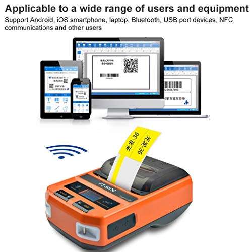 Label Makers Mini Portable Thermal Multifunction Label Printer USB Bluetooth NFC Portable Label Tape Maker Machine 4