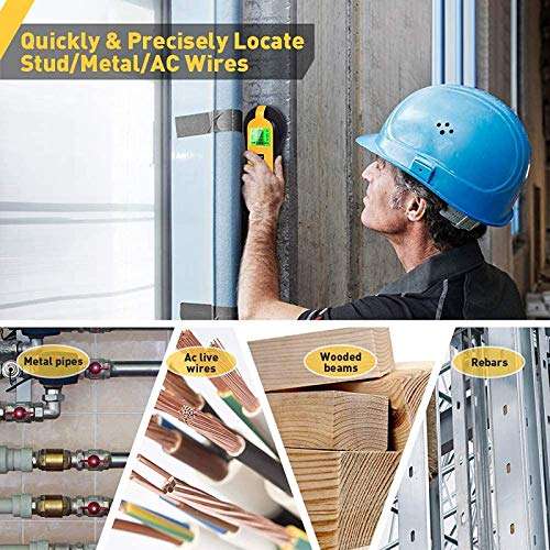 ATRNA LCD Digital Stud Finder, Wall Scanner Electric Cable Wire Detector Wiring Wood Center Finding Metal Studs Detector 5