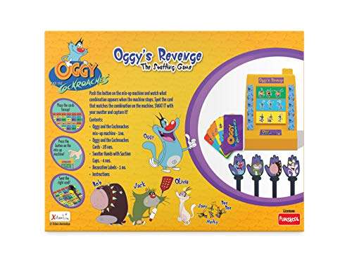 Funskool Games Kid's and Family's Oggy's Revenge, The Swatting Game, Family Entertainment Game (Multicolor, 2 - 4 Players, 4 and Above) 3