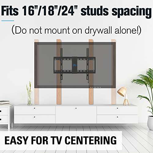 Mounting Dream TV Mount for Most 37-70 Inch TV, Universal Tilt TV Wall Mount Fit 16", 18", 24" Stud with Loading Capacity 132lbs, Max Vesa 600 x 400mm, Low Profile Flat Wall Mount Bracket MD2268-LK 5
