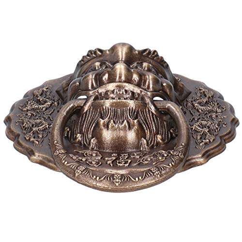 Door Handle?Antique Brass Chinese Style Animal Beast Head Double Door Pull Handle Hardware Fitting Door Accessory for Handle Home Decoration 3