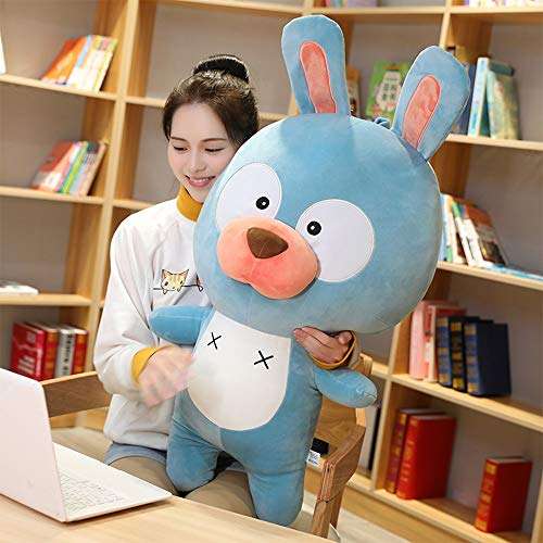 Liaiqing Creative Toys Doutu Bunny Plush Doll Ragdoll Animal Pillow Plush Toy Child Pillow Doll Child Birthday Gift (Size : Blue-70cm) 5