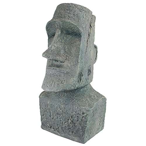 Design Toscano Easter Island Ahu Akivi Moai Monolith Garden Statue, Large 24 Inch, Polyresin, Grey Stone 4