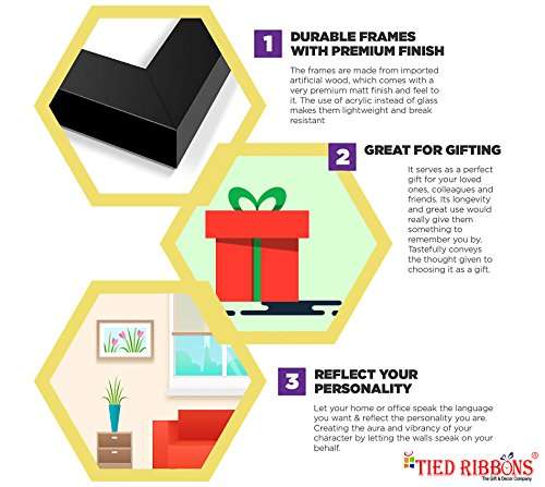 TIED RIBBONS Inspirational Posters with Frames Motivational Quotes Wall Frames for Home Office Kids Mom Girls Living Room Bedroom Classroom Study Room Students Aesthetic Gift Items 6