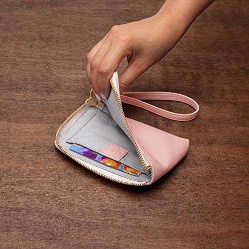 HP Sprocket Wallet Case - Portable Photo Printer Protective Soft Case with Side Pocket and Wrist Strap -Blush (4NC15A) 5