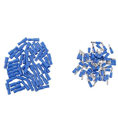 Plastic Fully Insulated Male Female Wire Bullet Connector Electrical Crimp Terminals (Blue, 11-2.6 mm) - Pack of 100 Pieces 5