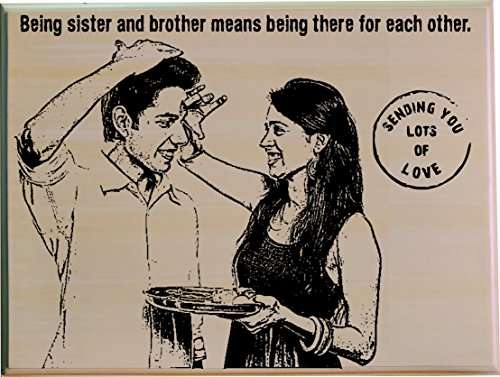 Personalised Wooden Engraved Plaque for Sister (Cream Color) 8 X 10 inch 2