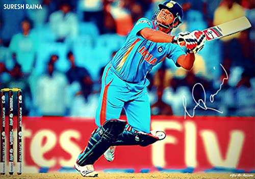 You are Awesome - Suresh Raina Indian Cricket Player Art Effect Poster 03 (18inchx12inch) 3