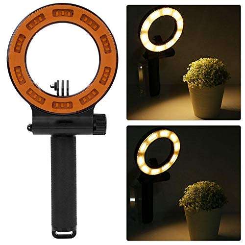 Acouto Diving LED Fill Light, Amphibious Photography LED Diving Fill Light 40m Waterproof with Float Rod for OSMO XiaoYi SJCAM 5