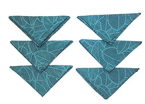 AMIRTHAMIL Kitchen Napkins Set of 6 FACE Towels Lunch Towels Multipurpose Towels 40 cm X 40 cm Dark Blue 2