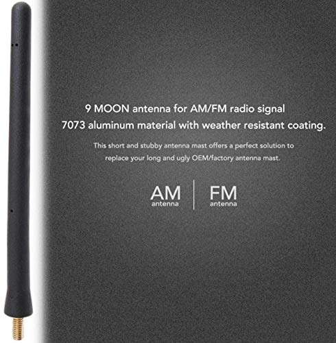 Antenna Mast 6 3/4- Fit GM Vehicle - AM/FM Radio Short Roof Aerial Antenna Mast + Screw 3