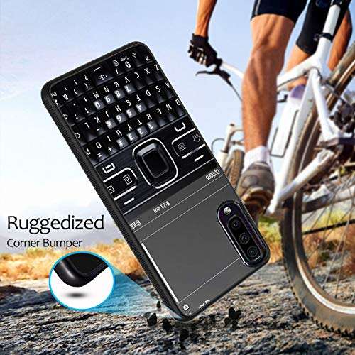 Galaxy A21 Case,Mobile Background Anti-Scratch Shockproof Black Silicone Rubber TPU Protective Case Cover for Samsung Galaxy A21 5