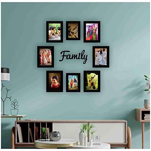 E Deals Set of 8 Collage Synthetic Framed with Acrylic Glass - self Installationá(5X7,4X6) Inches Photo Frames PF-196 5