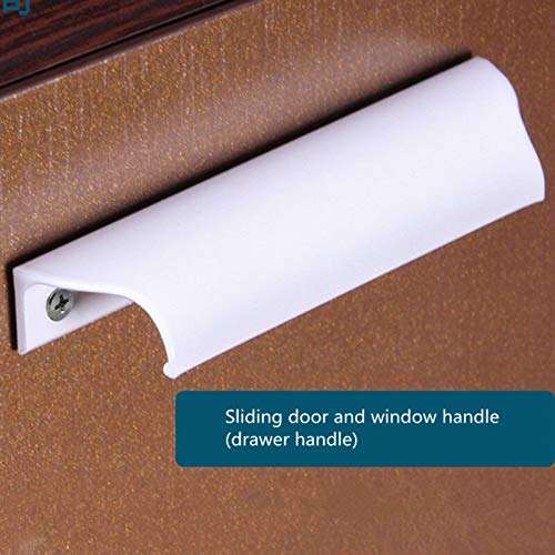 Handle Screen Window Handle Balcony Push-Pull Door Handle Cabinet Door Drawer Small Handle Door and Window Handle Accessories Durable Door Handle (Color : Black, Size : 80x19.5mm) 4