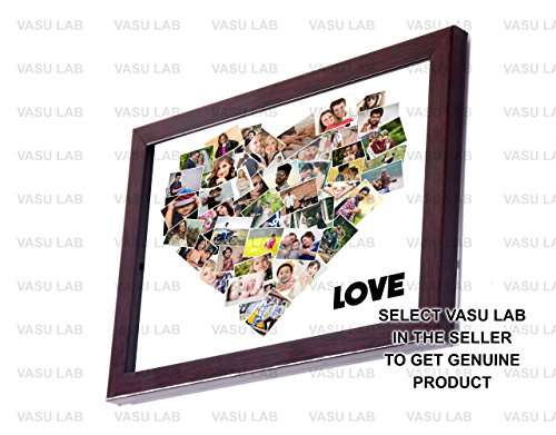 Generic Personalized Love Shaped Photo Collage Model (12in X 18in, White) 6