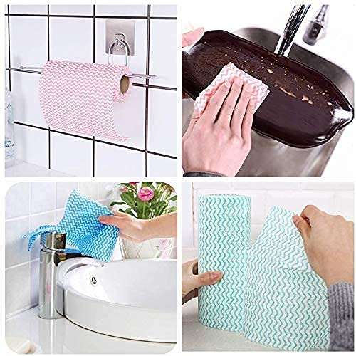 DEVARSH SALES Disposable Reusable Towels like Kitchen Cleaning Towel - Multi-Uses Dish Cloths Washable Towel Roll (PACK OF 2) 4