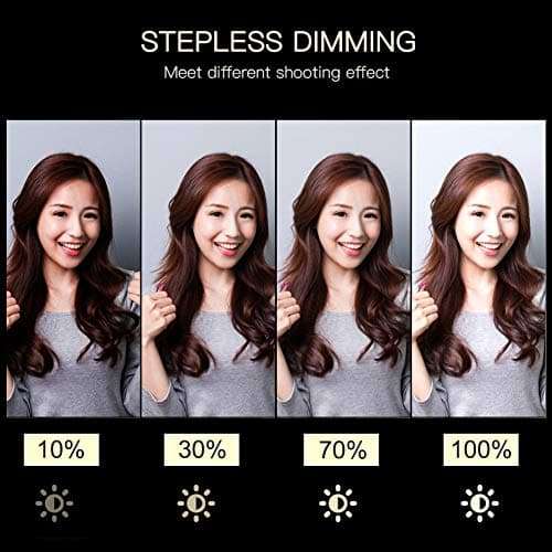 Bicaquu LED Beauty Ringlight Camera Circle Fill Lights, 6 Inch Selfie Ring Light, with Desktop Tripod + Selfie Stick LED Ring Light, YouTube Vlogging for Live Stream 4