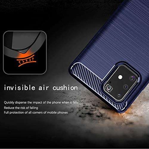 Phone Case for Samsung Galaxy A91 M80S S10 Lite with Tempered Glass Screen Protector Cover and Cell Accessories Slim Thin Rugged Silicone Glaxay A 91 GalaxyA91 Gaxaly M80 S Cases Women Men Dark Blue 5