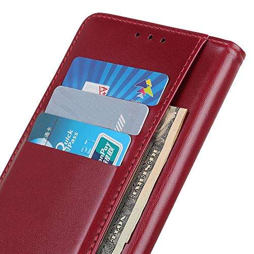 Futanwei Business Wallet Cases for Motorola Moto G Play 2021 Case, Moto G Play 2021 Wallet Case, Premium PU Leather Flip Wallet Case Cover with Card Holder for Motorola Moto G Play 2021, Claret 3