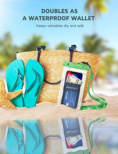 Mpow 097 Universal Waterproof Case, IPX8 Waterproof Phone Pouch Dry Bag Compatible with iPhone 12/12 Pro Max/11/11 Pro/SE/Xs Max/XR/8P/7 Galaxy up to 7, Phone Pouch for Beach Kayaking Travel (2 Pack) 3