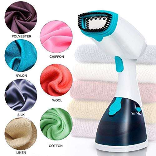 Abhsant Portable Travel Garment Steamer 250 ml Handheld Fabric Steamer Fast Heat-up Powerful Garment Clothes Steamer with High Capacity for Home and Travel 4