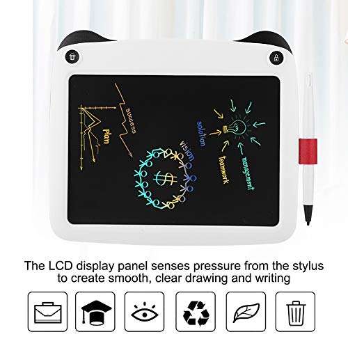 Electronic Notepad, 9-inch Notepad Writing Board Durable Smooth for Writing for Outdoor(White) 5