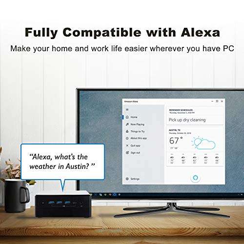 ECS Elitegroup Liva Z3E Plus Desktop Mini PC (Intel 10th gen core i5-10210U Quad-core, 4GB RAM, 256GB SSD, WiFi, HDMI in), Black, Model Number: Liva Z3E Plus i5-10210U 3