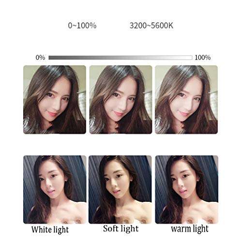 LBBL Ring Light Tripod, 18 Inch Lazy Bracket 3 Mobile Phone Holders 3 Light Modes USB Rechargeable Wireless Remote for Makeup Selfie Photography Live Streaming 6