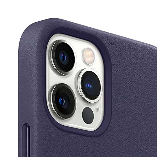 Apple Leather Case with MagSafe (for iPhone 12 Pro Max) - Deep Violet 4