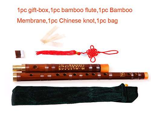 Bamboo Flute Dizi,NICOSHINE Traditional Handmade Chinese Musical Instrument In E Key(Single insert) 4