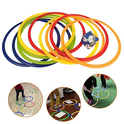 Kids Hopscotch Ring Game Hop & Count Hopscotch Rug Jumping Rings (Small) 5