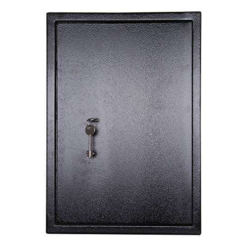 lqgpsx All Steel Safes, Lock Box Large Capacity Safety Electronic Security Steel Money Cash Home Office 2 Override Keys Cloth Wall Floor Mounted, Black 6