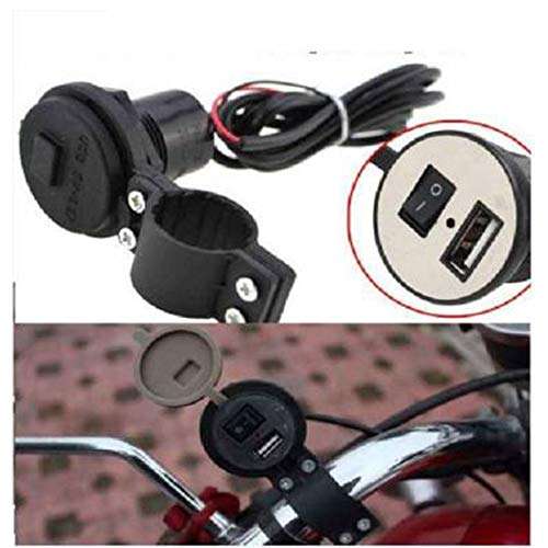 rwt heavy duty bike mobile usb charger for hero splendor plus i3s- Black 3