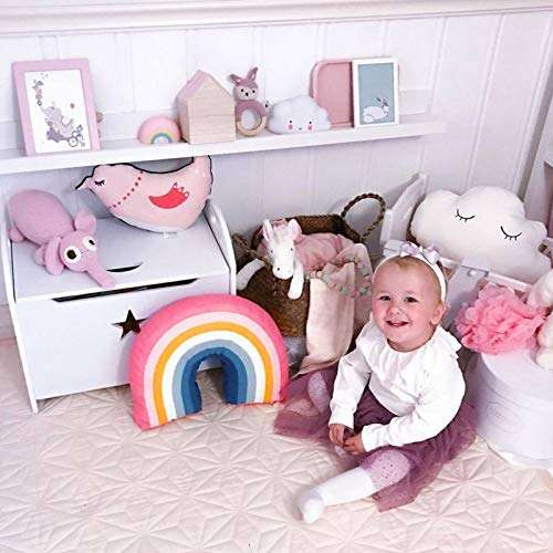 BAYUE Rainbow Shaped Pillow - Rainbow Shaped Pillow Toy, Rainbow Clouds Hold Pillows, Nap Pillows, Bed Sleep Dolls, Plush Toys Soft Pillow 4