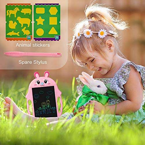 JARVANIA LCD Writing Tablet, Color LCD Writing Tablet for Kids, Toys for Girls and Boys, Gifts for Girls and Boys, LCD Drawing Board for Kids (Pink) 6