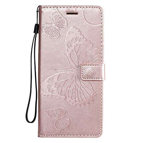 SHHIIA Samsung Galaxy A01 Wallet Case,with High-Grade PU Leather Trendy Style Flip Wallet[ Shockproof TPU Interior Shell ] Phone Case Compatible with Samsung Galaxy A01,Rose Gold 6