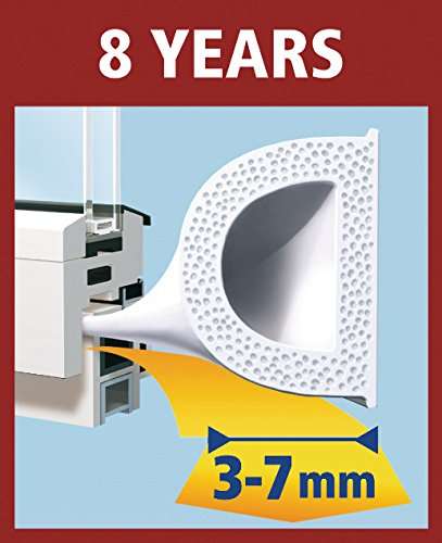 tesamoll D-Profile Seal - Self Adhesive Rubber Draught Excluder for Insulating Gaps in Windows and Doors - Brown - 25 m x 9 mm 4