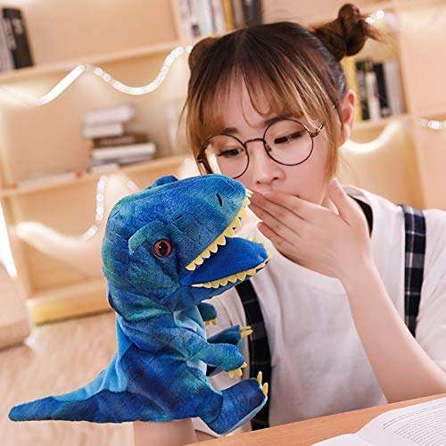 LIYANGHUIZI Plush Toys Plush Toy Dinosaur Puppets Stuffed Plush Toy Storytelling Hand Puppets Children Toys Children Birthday Gifts HANLINBAIHUODIAN (Color : Brown) 6