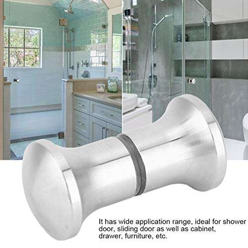 304 Stainless Steel Glass Door Handle Shower Room Door Knob Mushroom Round Drawer Pulls with 4-18mm Glass Thickness 3