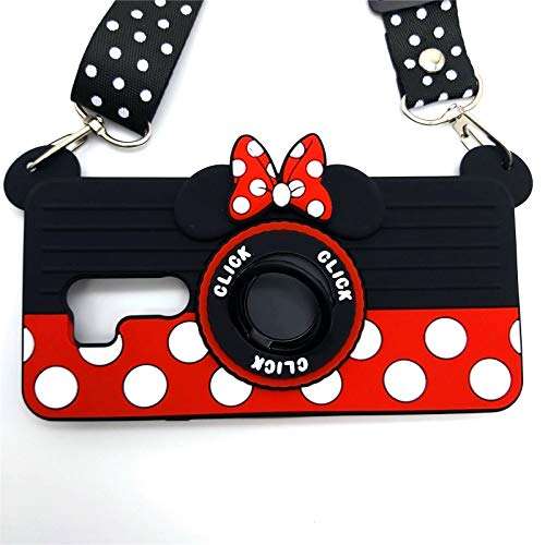 for LG G8X ThinQ Case LG V50S ThinQ Case Cute Minnie Mouse Kickstand 3D Cartoon Camera Ring Grip Holder Girls Women Silicone Rubber Stand Phone Case Cover for LG G8X V50S ThinQ -6.2 (G8X ThinQ, Red) 6