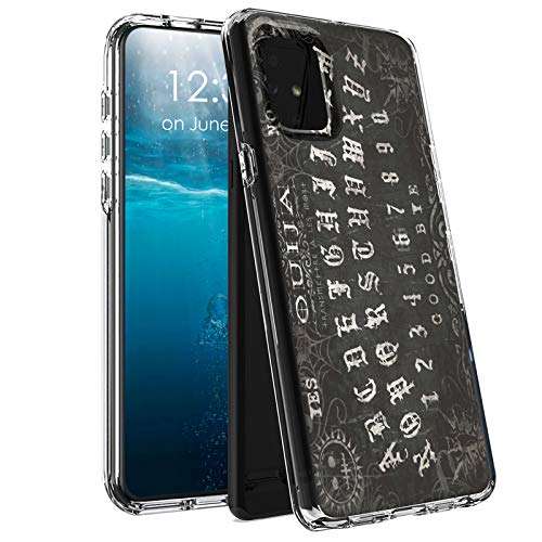 Case for Samsung Galaxy A71 5G (Not Fit A71 4G),BEROSET Dual Layer Hard Acrylic Back + Soft TPU Case Shockproof High Impact Protective Clear Phone Case for Samsung Galaxy A71 5G - Ouija Board 2