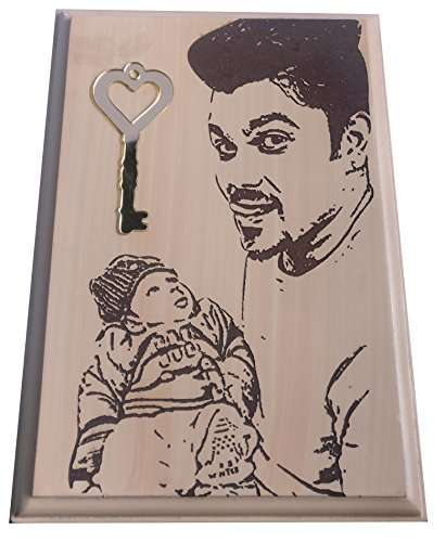 Personalised Wooden Engraved Plaque Perfect Gift for Father's Day (Cream Color) 6 X 8 inch 3