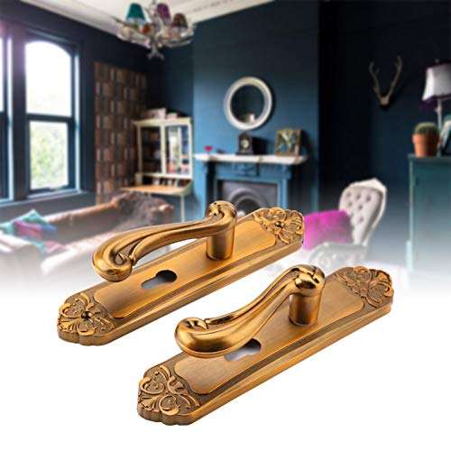 Door Lock Handle Vintage Style Multi-Layer Porcess Scratch Resistance Room Door Handle for Door 2