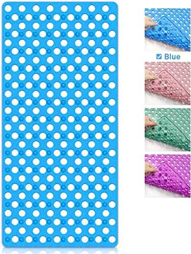 Urdhvamurti Anti-Slip Non- Slip Vinyl Floor Mat with Suction Cups and Drainage Holes for Kitchen, Toilet and Bathroom (Blue, 40 X 70 cm) 3