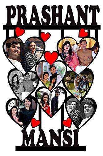 Crazzy Shoppers Couple Personalised Photo Frames with Name, customised Photo Frames Anniversary, for Birthday, for Any Occasions (12*18 inches) 2