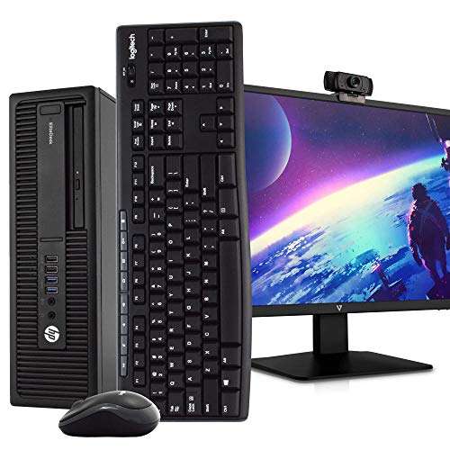 HP 800G2 PC Desktop Computer, i5-6500, 8GB DDR4 RAM 240GB SSD, Windows 10 Pro, New 23.6 FHD LED Monitor, New 1080p Webcam, New 16GB Flash Drive, Wireless Keyboard & Mouse, WiFi (Renewed) 2